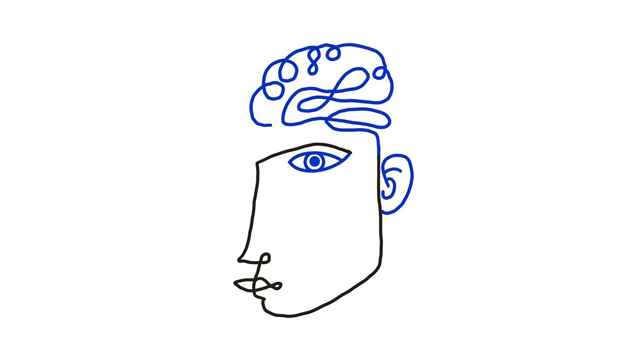 IICT logo. An abstract line drawing of a human head featuring stylized sensory organs and the brain. The eye, ear, and brain are drawn with a blue line; the rest is drawn with a black line.